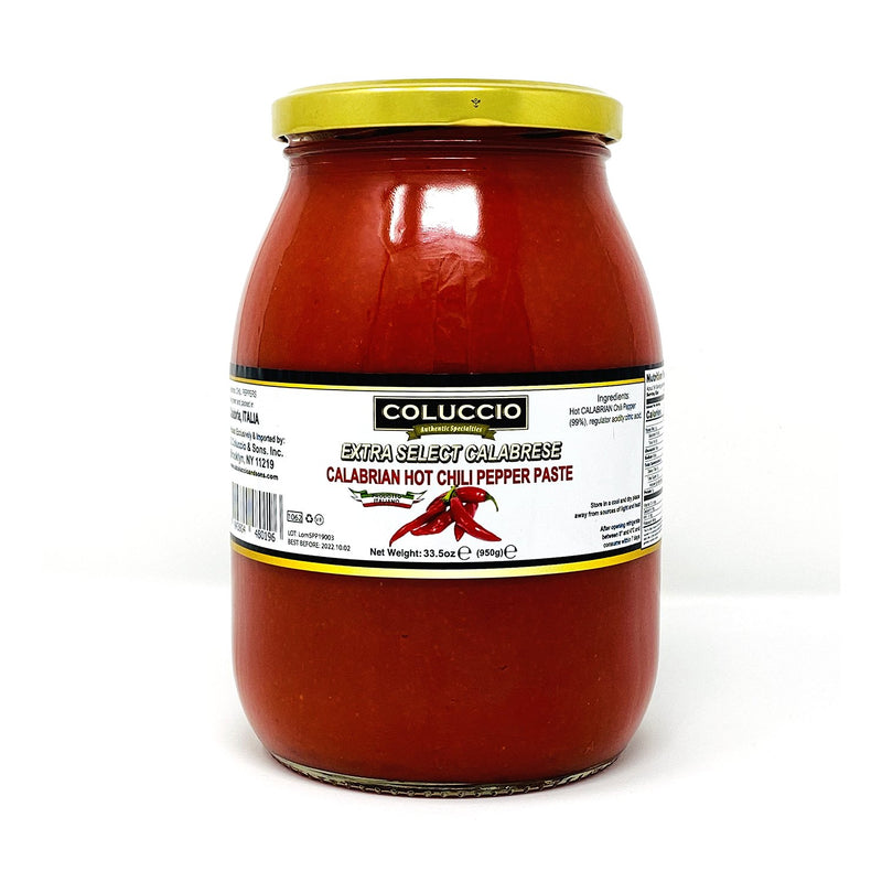 Coluccio Calabrian Hot Chili Pepper Paste Sauce, 33.5 oz