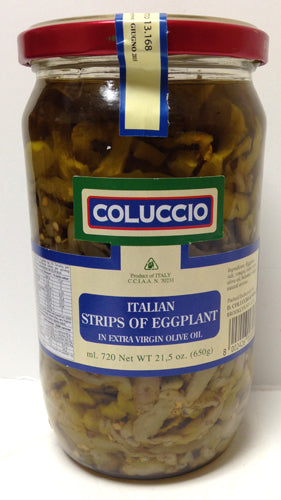 Coluccio Italian Strips of Eggplant in EVOO, 650g
