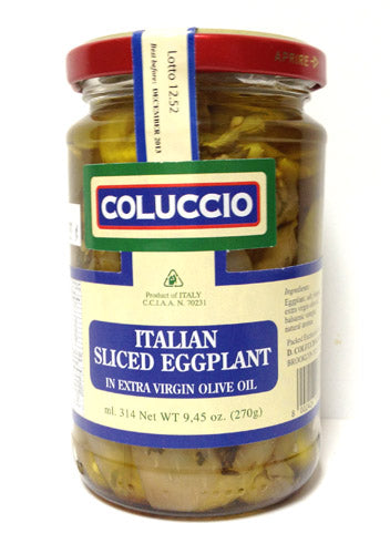 Coluccio Italian Sliced Eggplant in Extra Virgin Oil 9.45 oz
