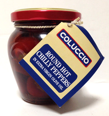 Coluccio Round Hot Chilly Peppers in EVO 6.70 oz