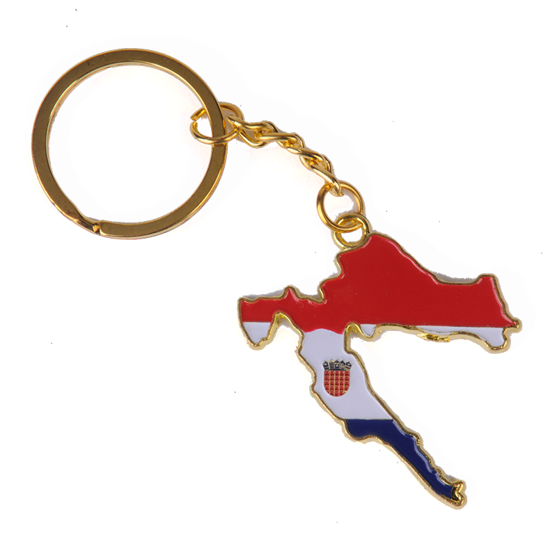 Croatia Country Shape Keychain