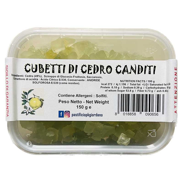 Cubed Candied Citron (Cubetti Di Cedro Canditi), 150g