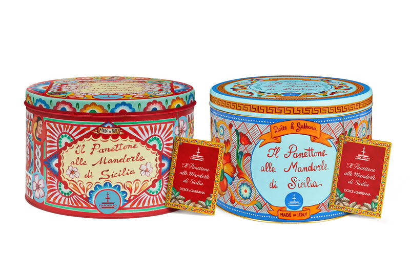 Fiasconaro Dolce & Gabbana Sicilian Panettone alle Mandorle IN Round TIN, 35.3 oz