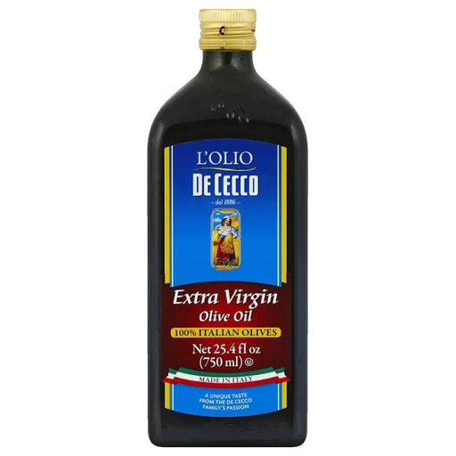 (Best By 04/29/20) De Cecco 100% Italian Olives Extra Virgin Olive Oil, 25.4 fl oz | 750 ml