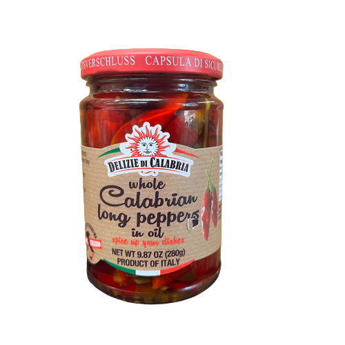 Delizie Di Calabria Whole Calabrian Long Peppers, 9.87 oz | 280g