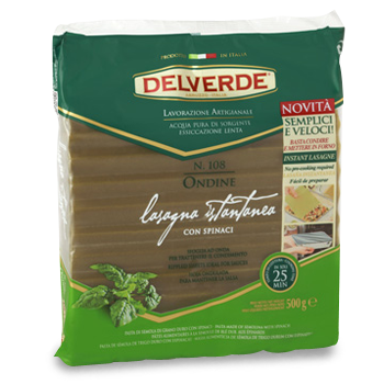 Delverde Instant Spinach Lasagna Ondine #108