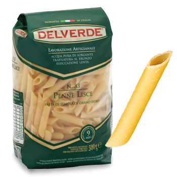 Delverde #33  Penne Lisce, 1 lb