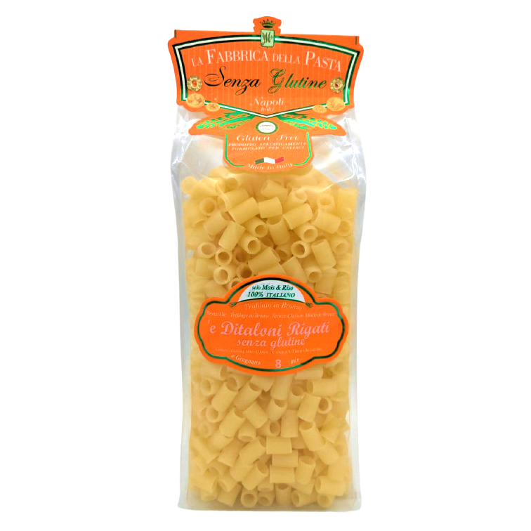 La Fabbrica Della Pasta Gluten Free Ditaloni Rigati, #123GF, 17.6 oz | 500g