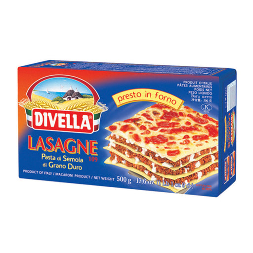Divella Lasagne Pasta, Oven Ready, 1.1 lb | 500 g