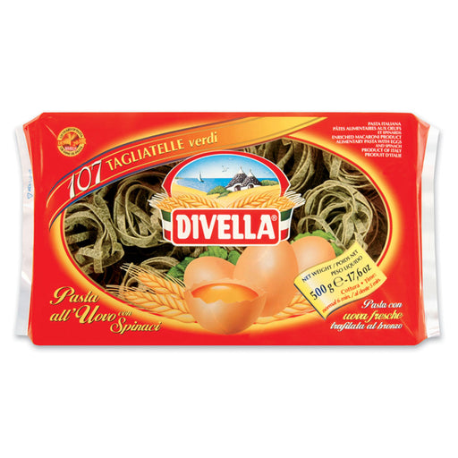 Divella #107 Tagliatelle Verdi (Spinach Egg Tagliatelle), 500g
