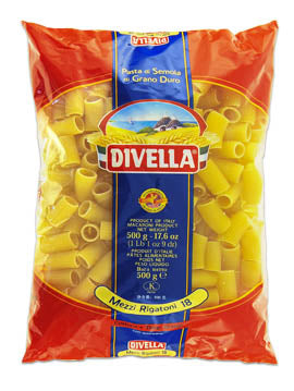 Divella Mezzi Rigatoni Pasta #18 1LB