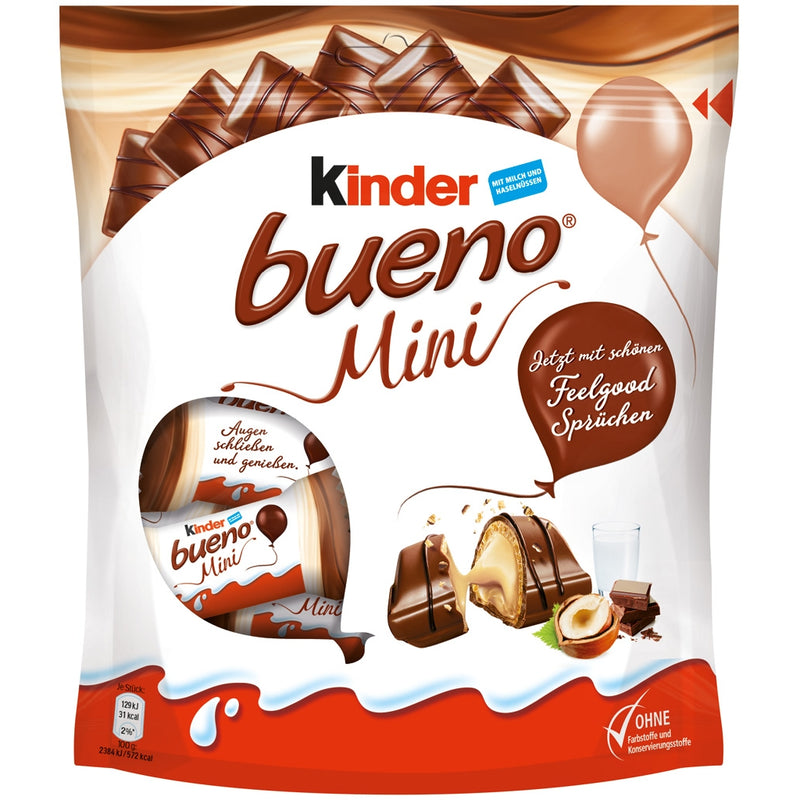 Kinder Mini Bueno Hazelnut Chocolate Candy, 108g