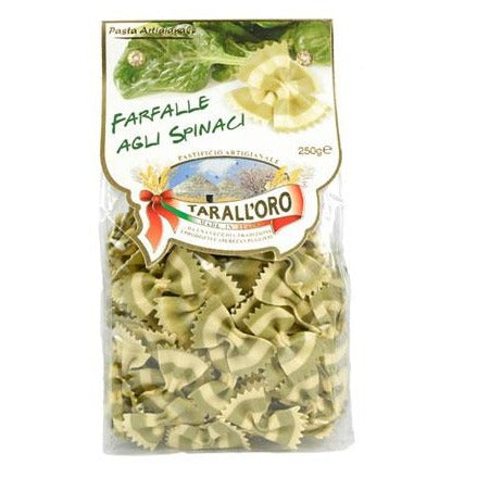 Tarall'oro Farfalle Spinach Pasta, 8.8 oz | 250g