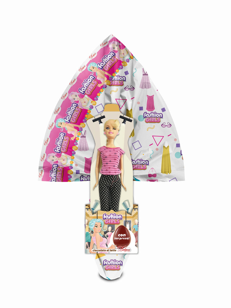 Dolgam Fashion Girls, Milk Chocolate Egg, Made in Italy, Fash300, 10 oz | 300g