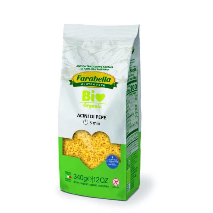 Farabella Organic Gluten Free Acini Di Pepe Pasta, 12 oz | 340g
