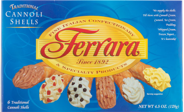 Ferrara Traditional Large Cannoli Shells, 4.5 oz (6 Shells)