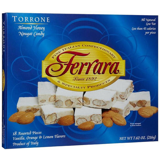 Ferrara Traditional Italian Torrone, 6.35 oz, 18 pieces