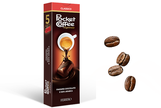 Pocket Coffee Dark Chocolate Liquid Espresso Center 1 Pack of 5