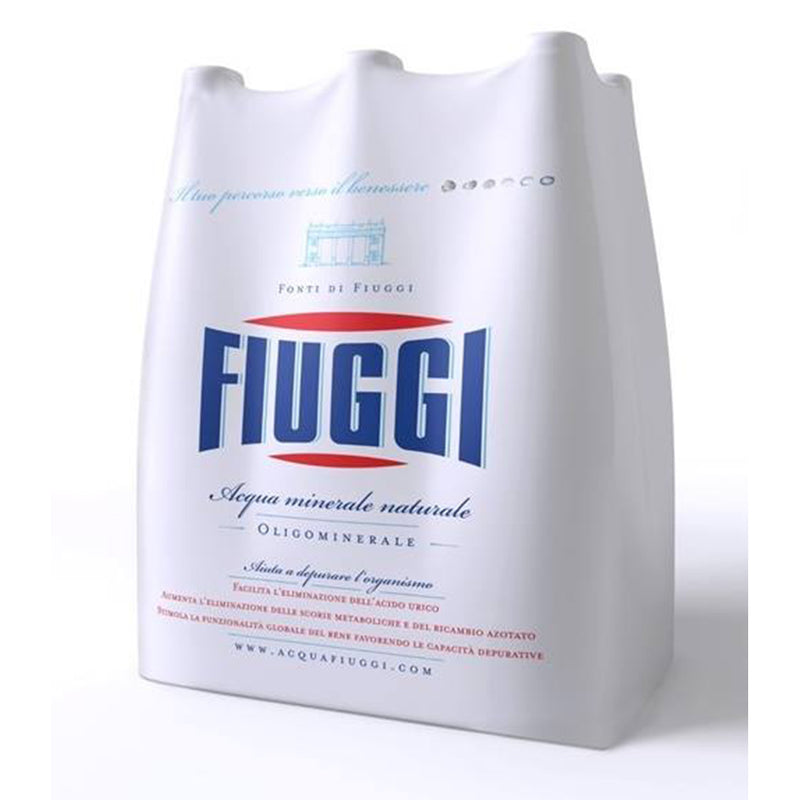 Fiuggi Natural Spring Mineral Water, Still Water, 1 Liter Bottle