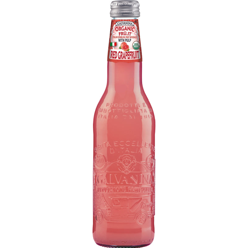 Galvanina Organic Red Grapefruit Soda, Made in Italy, 12 fl oz (355 mL)