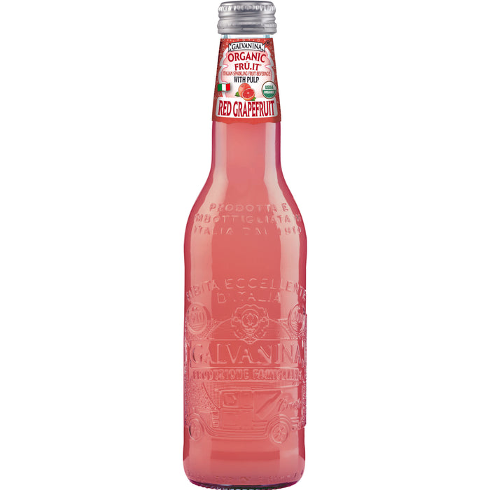 Galvanina Organic Red Grapefruit Soda, Made in Italy, 12 fl oz (355 mL)