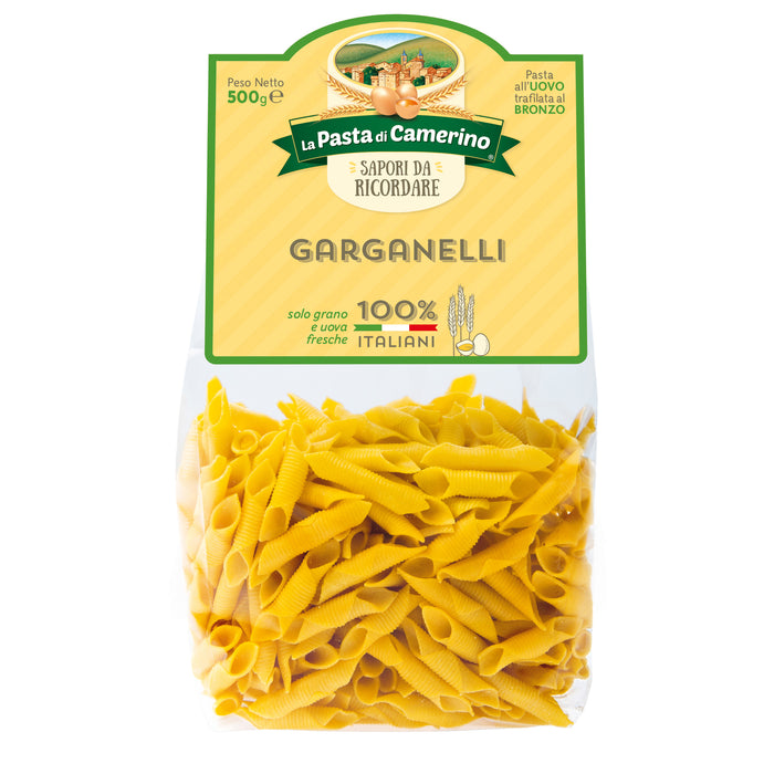 La Pasta di Camerino Garganelli Egg Pasta, Bronze Die, 17.6 oz | 500g