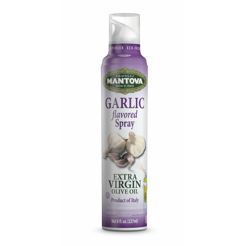 Mantova Garlic Flavored Extra Virgin Olive Oil Spray, 8 oz.