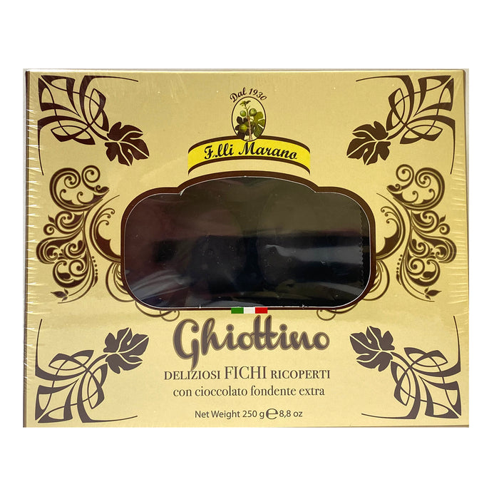 F.lli. Marano, Ghiottino, Extra Dark Chocolate Covered Figs, 8.8 oz