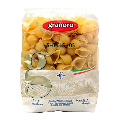 Granoro Shells (Conchiglie Rigate) Pasta  #105, 1lb