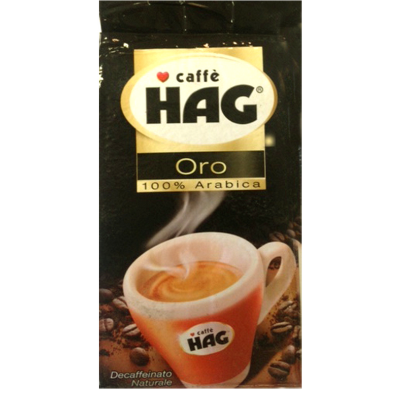 HAG Espresso ORO 100% Arabica Naturally Decaf, 250g Brick