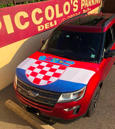 Croatia Flag Hood Cover