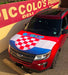 Croatia Flag Hood Cover