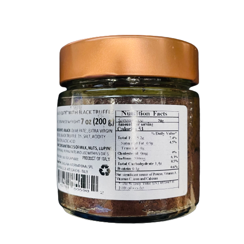 Cinquina Olive Spread With Black Truffle, 7 oz | 200g
