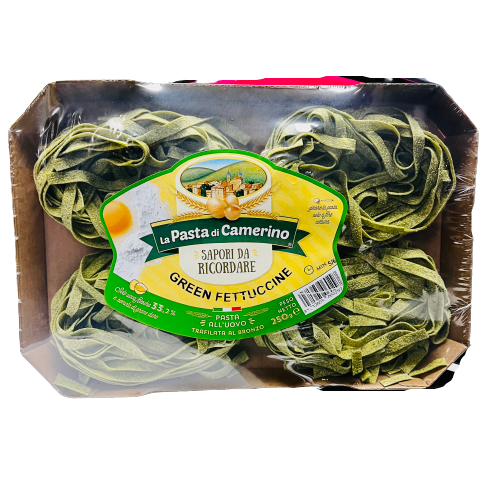 La Pasta di Camerino Spinach Fettuccine Egg Pasta, 8.8 oz | 250g