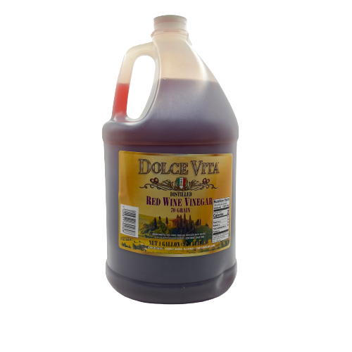 Dolce Vita Distilled Red Vinegar (Wine Flavor), 7% Acidity, 1 Gallon