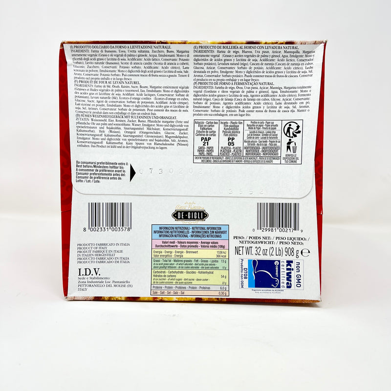 De Gigli Panettone Classic, Made in Italy, 2 lb | 32oz