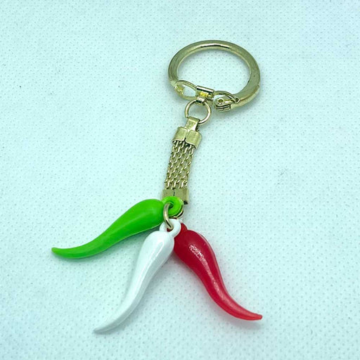 Italian Flag Pepper Keychain