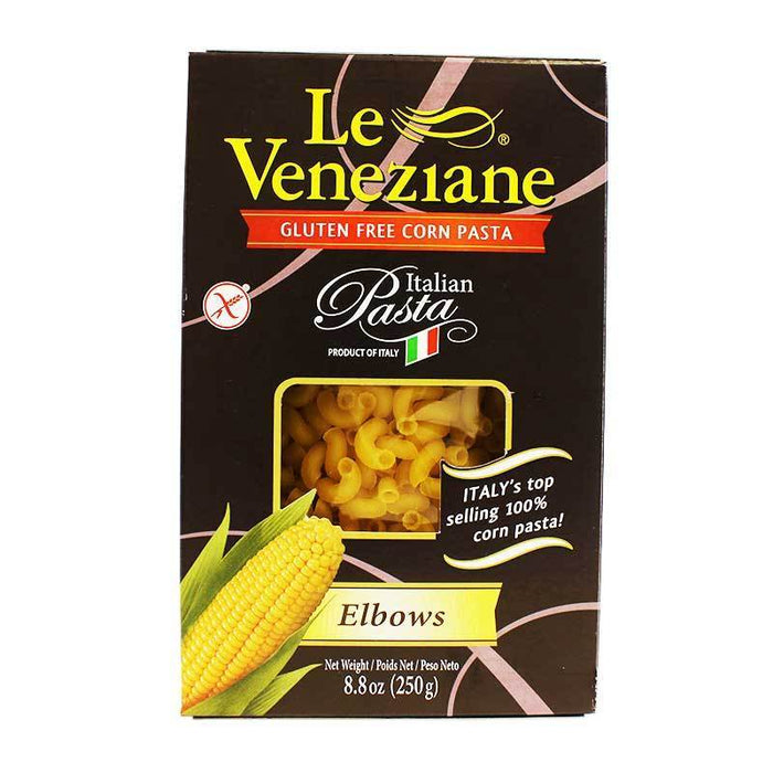 Le Veneziane Gluten Free Elbows Pasta, Corn Pasta, 8.8 oz | 250 g
