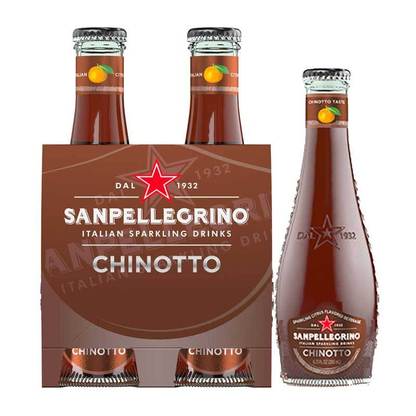 San Pellegrino Chinotto Chino FULL CASE, 24 x 6.75 fl oz, Glass Bottles