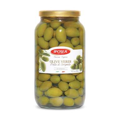 Iposea Olive Green Cerignola, 102.30 oz | 2900g