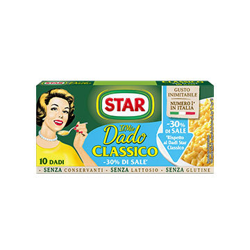 Star Dado Classico, Bouillon Classic w/ -30% Salt, 10pk, 100g