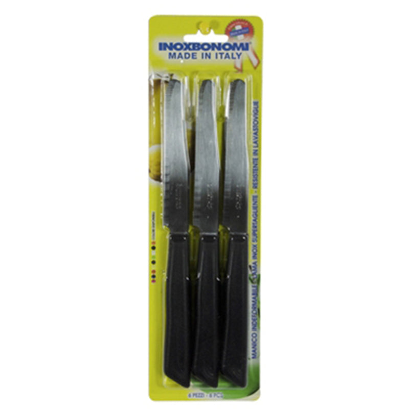 Inoxbomi Table Knife 11 cm BLACK, Set of 6 Pcs