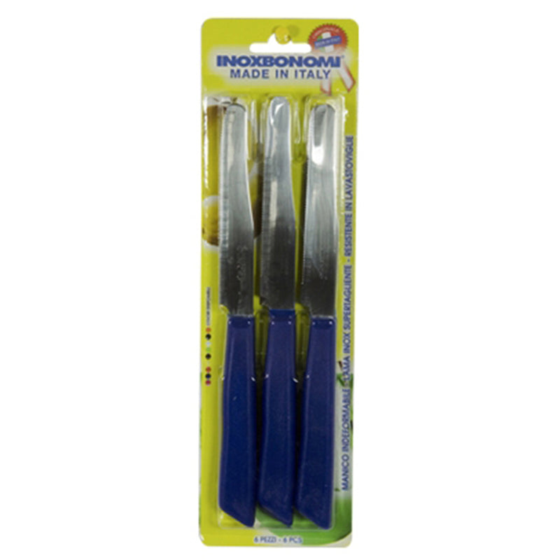 Inoxbomi Table Knife 11 cm BLUE, Set of 6 Pcs
