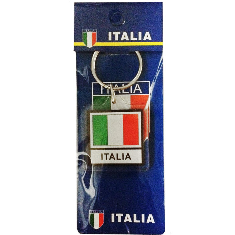 Italian Flag Square Keychain