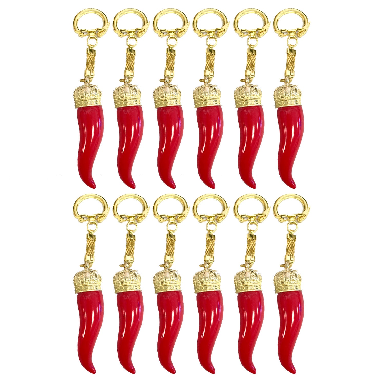 Italian Horn MEDIUM 3 Inches Long Made In Italy Key Chain Piccolo S   Italian Horn Keychain 12Pack 1498x1498 