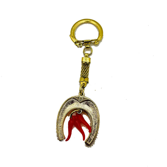 Horseshoe with 3 Peppers, Keychain