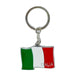Italian Flag Metal Key-chain, 2" x 1 1/2"