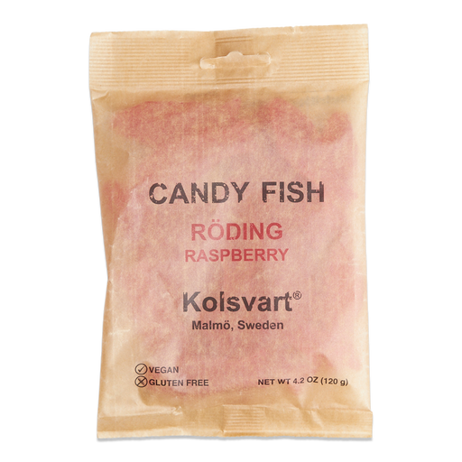 Kolsvart Roding Raspberry Candy Fish, 4.2 oz | 120g