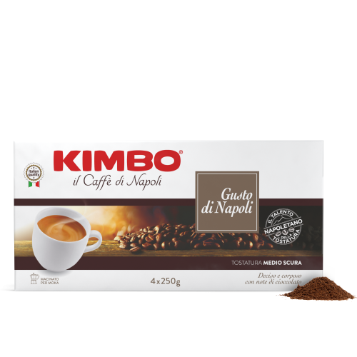Kimbo Gusto di Napoli, Caffe di Napoli Ground Coffee, Brick Pack