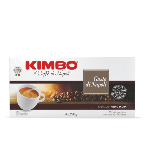 Kimbo Gusto di Napoli, Caffe di Napoli Ground Coffee, Brick Pack